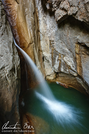 Wasserfall in der Bärenschützklamm in Mixnitz, Österreich.