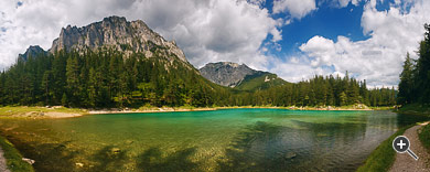 Panorama Gr&uuml;ner See in Trag&ouml;&szlig;, &Ouml;sterreich.