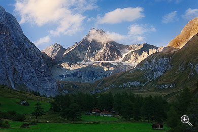 Blick auf den Grossglockner vom Lucknerhaus in Kals, &Ouml;sterreich.