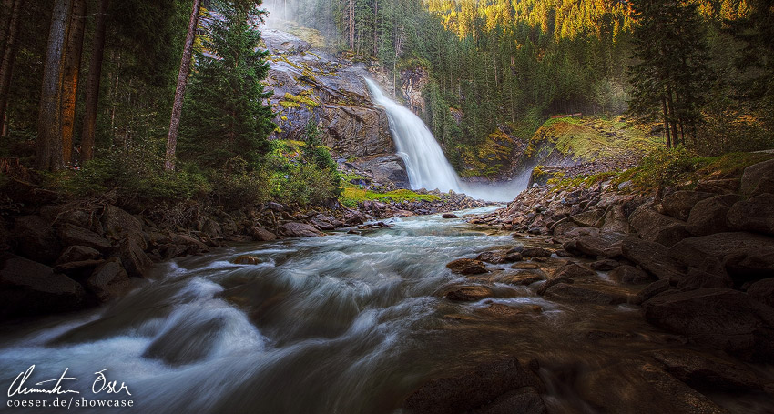 Krimmler Wasserfälle in Krimml, Österreich.