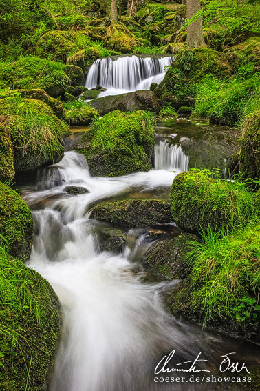 Lohnbach kurz vor dem Lohnbachfall in Schönbach, Österreich.
