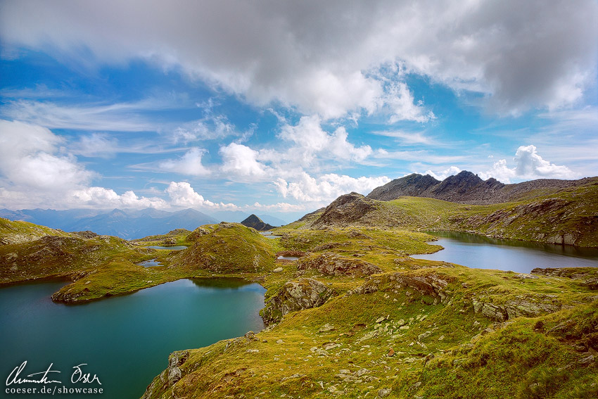 Blick auf die Neualplseen am Zettersfeld, Österreich.