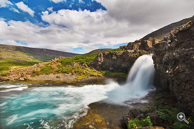 Wasserfall G&ouml;ngumannafoss in Island.