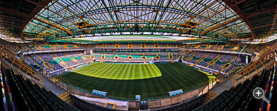 Panorama des Alvalade-Stadions von Sporting in Lissabon, Portugal.