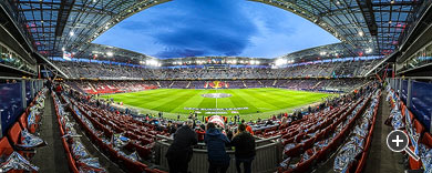 Stadionpanorama der Red Bull Arena in Salzburg, &Ouml;sterreich.
