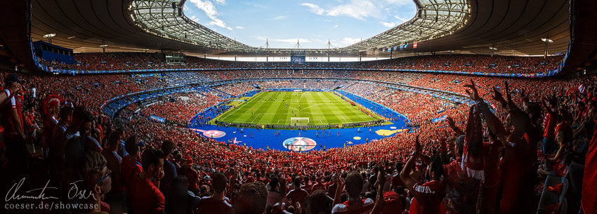 Panorama des Stade de France Stadions in Paris, Frankreich.