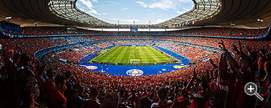 Panorama des Stade de France Stadions in Paris, Frankreich.