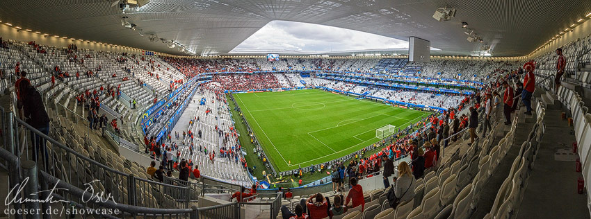 Panorama des Stade Matmut-Atlantique Stadions in Bordeaux, Frankreich.