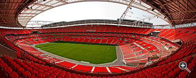 Panorama des Wembley-Stadions in London, England.