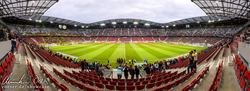 Stadionpanorama der Wörthersee-Arena in Klagenfurt, Österreich.