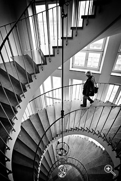Treppenhaus (Stiegenhaus) in M&uuml;nchen, Deutschland.