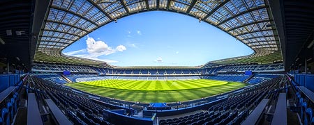Panorama des Murrayfield Stadium in Edinburgh, Schottland