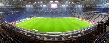 Panorama der Veltins Arena in Gelsenkirchen, Deutschland