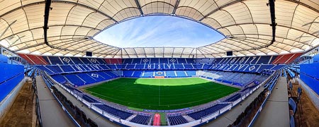 Panorama des Volksparkstadions in Hamburg, Deutschland
