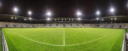 Panorama des Tivoli-Stadions in Innsbruck, Österreich