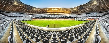 Panorama der Allianz Arena in München, Deutschland