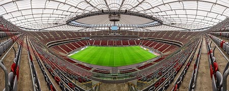 Panorama des PGE Narodowy Nationalstadions in Warschau, Polen