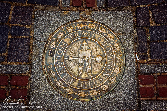Der Freedom Trail führt an historische Stätten in Boston, USA.