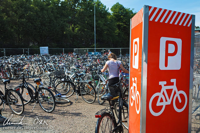 Radfahren ist die bevorzugte Methode der Fortbewegung in Malmö, Schweden.