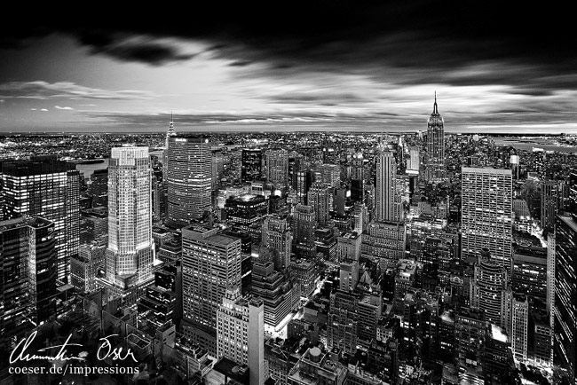 Panorama von New York City und dem Empire State Building in New York City, USA.