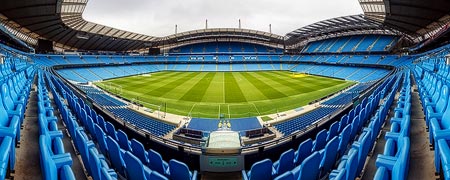 Panorama des Etihad Stadium in Manchester, England