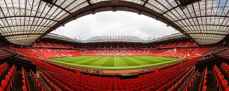 Panorama des Old-Trafford-Stadions in Manchester, England